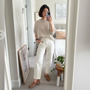Everlane barrel pant in colour “Bone”